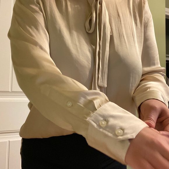 BANANA REPUBLIC Satin Long Sleeve (size M) - Picture 5 of 10